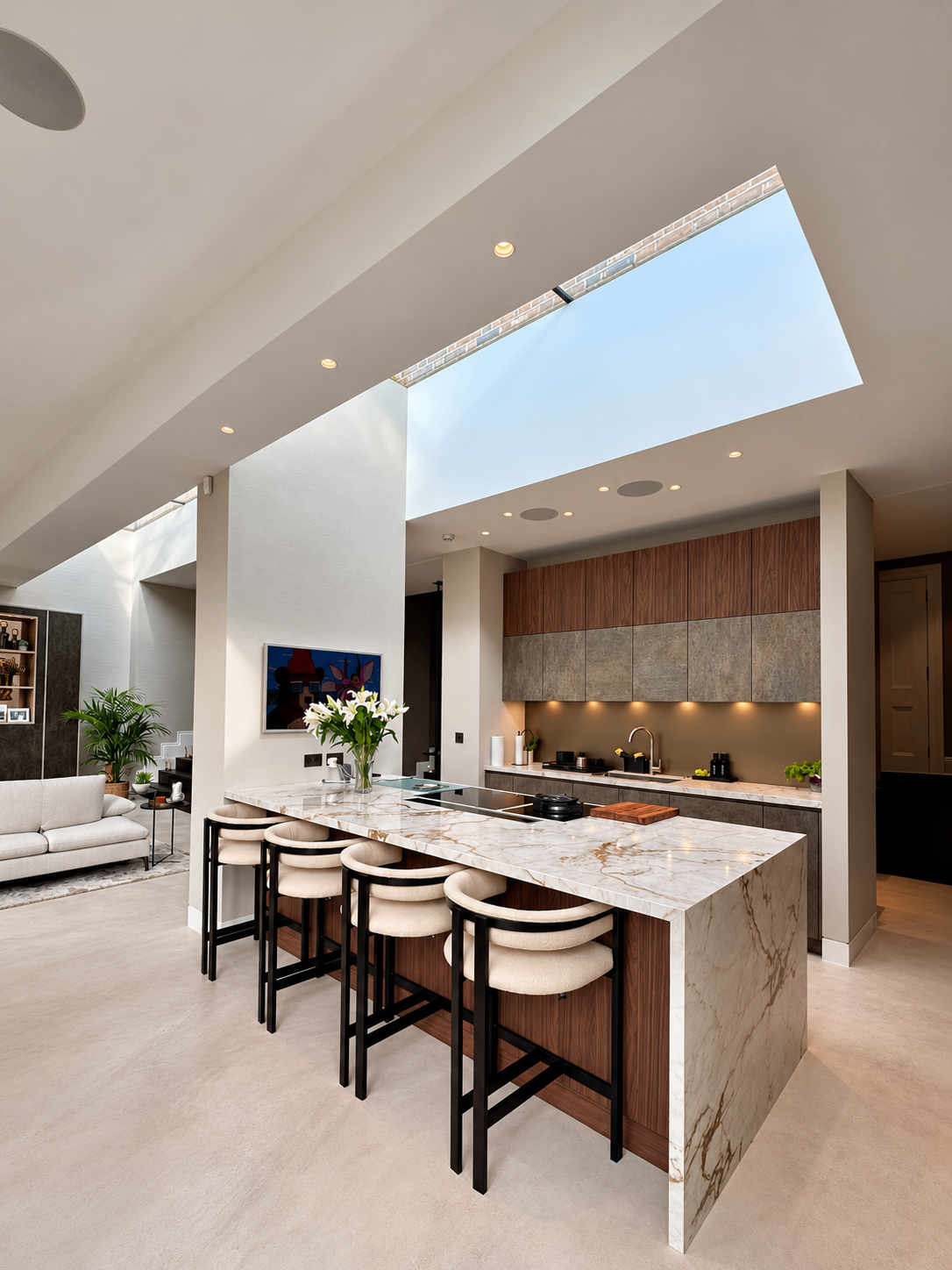 Renovated London townhouse interior